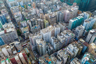 Aerial view of buildings in city