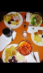 Close-up of food on table