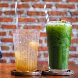 Close-up of drink on table