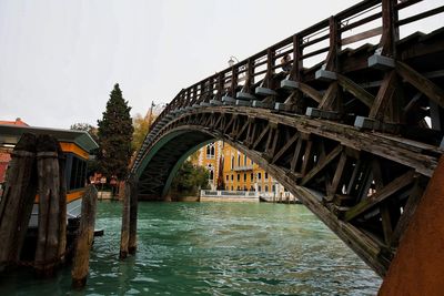 Bridge over river against sky