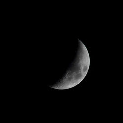 Scenic view of moon against sky at night