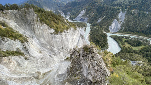 Aerial view of waterfall