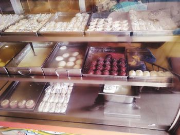 High angle view of food in store