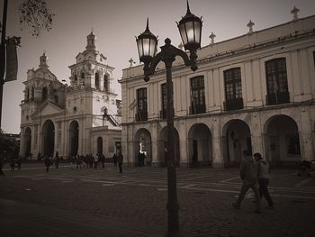 Statue of cathedral against sky in city