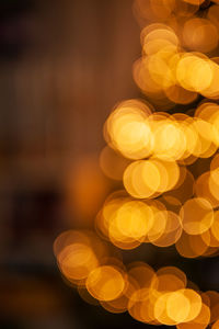 Defocused image of illuminated lights