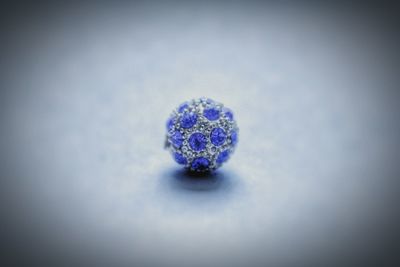 Close up of blue fabric