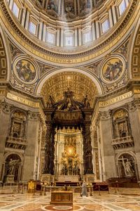 Low angle view of church altar