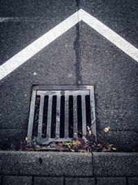 Close-up of manhole