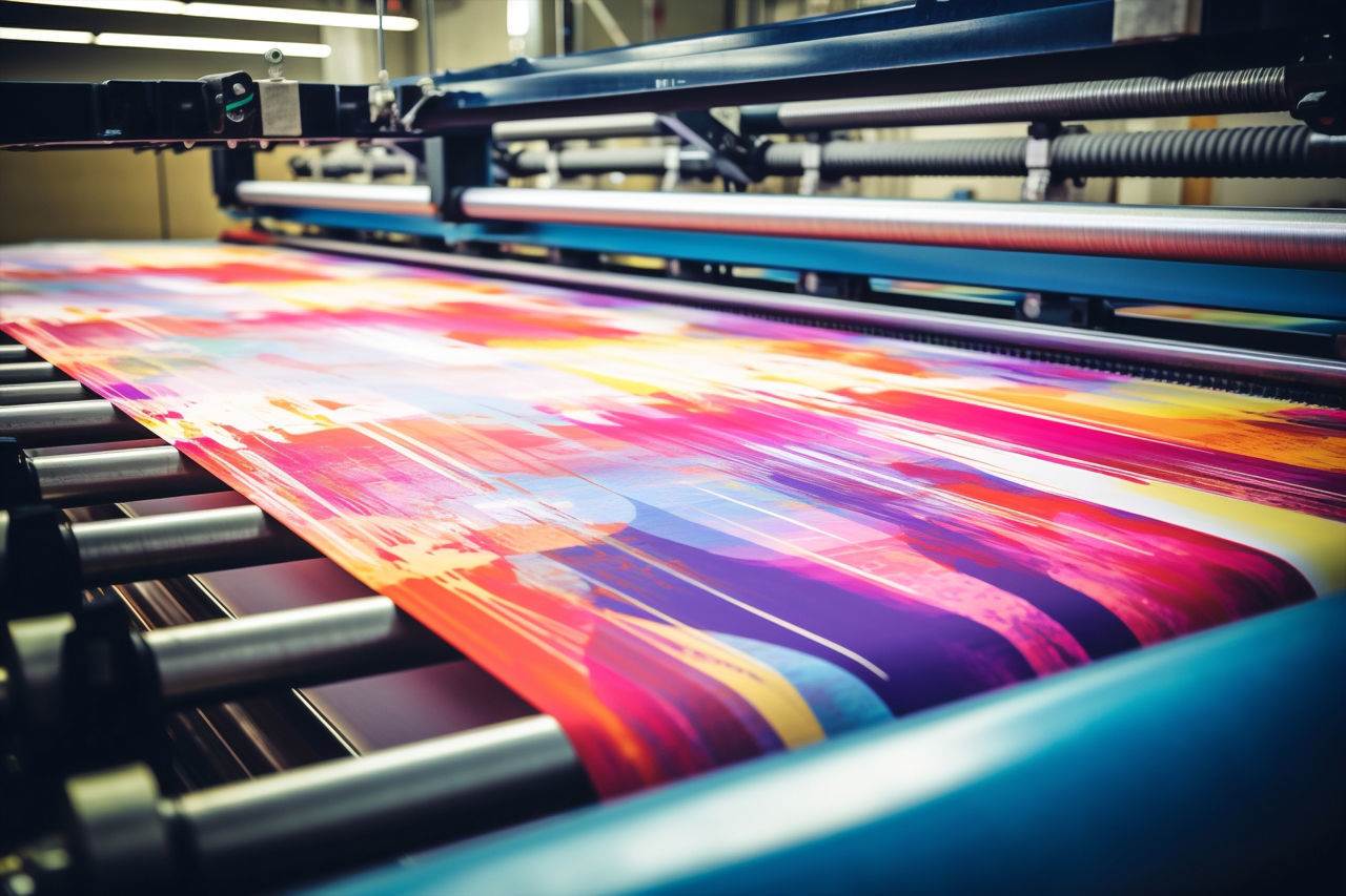 multi colored, art, manufacturing equipment, technology, equipment, indoors, industry, factory, blurred motion, business, speed, motion, printing press, no people, machinery