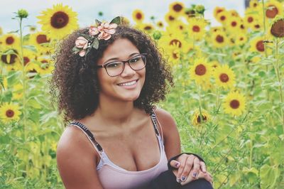 Portrait of a smiling young woman