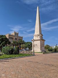 View of historical building against blue sky