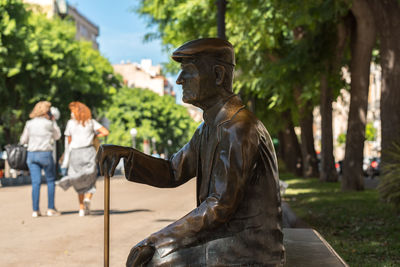 Statue in park