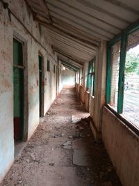 Interior of abandoned building