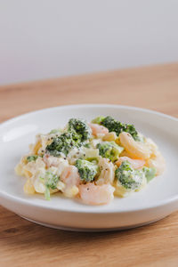 Close-up of food in plate on table