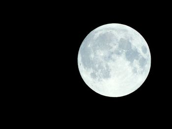 Low angle view of moon in sky