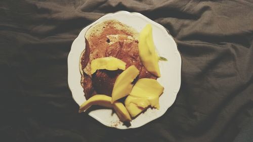 Close-up of bread in plate