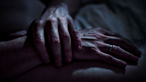 Close-up of woman hands