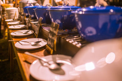 Close-up of food on table in restaurant