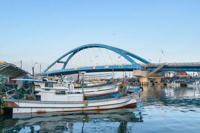 Seuol,korea-january 2,2016 fishing boats docked at a fishing village in korea.