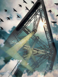 Close-up of water against sky