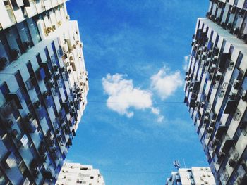 Low angle view of buildings against sky