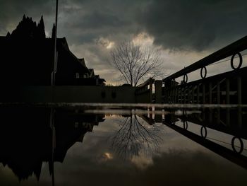 Reflection of sky in lake