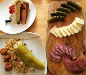 Close-up of food on table