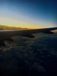 Scenic view of sea against clear sky during sunset