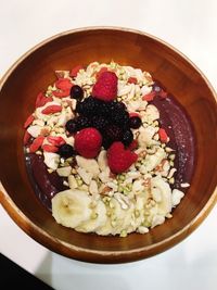 Close-up of served fruit on table