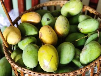 Close-up of fruits in basket