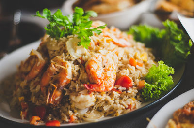 Close-up of food in plate