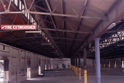 Interior of old abandoned empty warehouse
