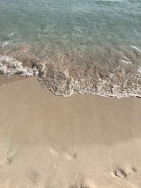 High angle view of beach against sky