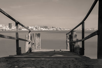 View of bridge over sea