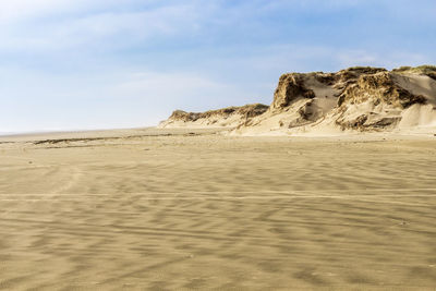 View of sand dunes in desert