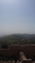 Scenic view of landscape against clear sky