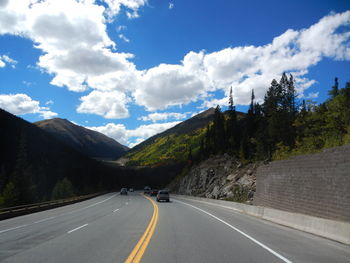 Road passing through mountains