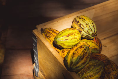 Close-up of pumpkin on table