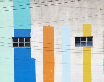Close-up of multi colored building