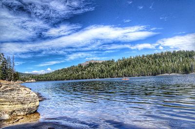 Scenic view of river against sky