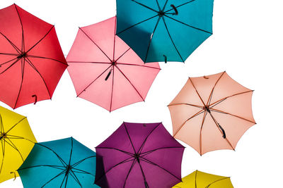 Low angle view of umbrellas