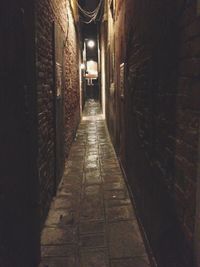 View of illuminated tunnel