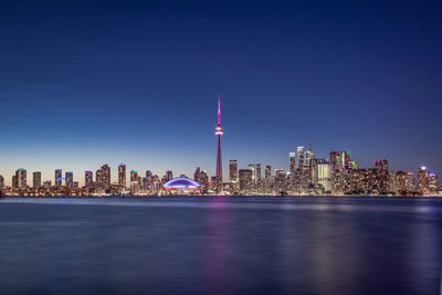 Illuminated city at night