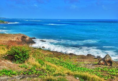 Scenic view of sea against sky