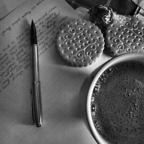 indoors, food and drink, table, high angle view, still life, coffee cup, spoon, drink, freshness, food, fork, coffee - drink, plate, refreshment, cup, coffee, bowl, close-up, directly above, breakfast