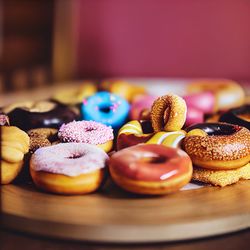 Donuts on a table