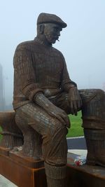 Close-up of statue against clear sky