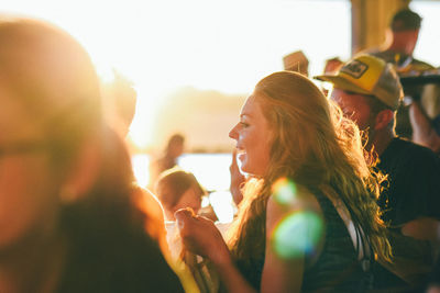 Group of people at music concert