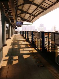 Empty corridor in building