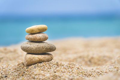 Stack of stones on beach